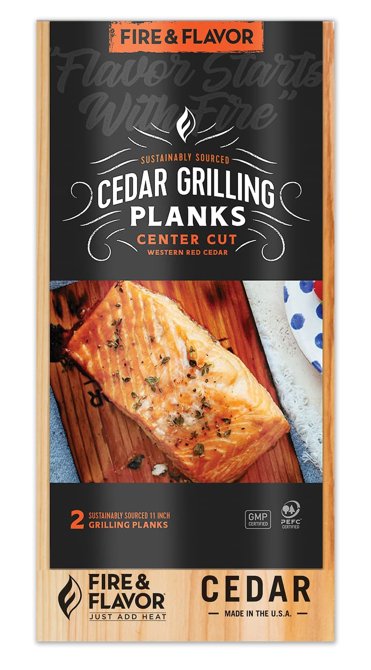 Fire & Flavor Cedar Planks 11 inch front view