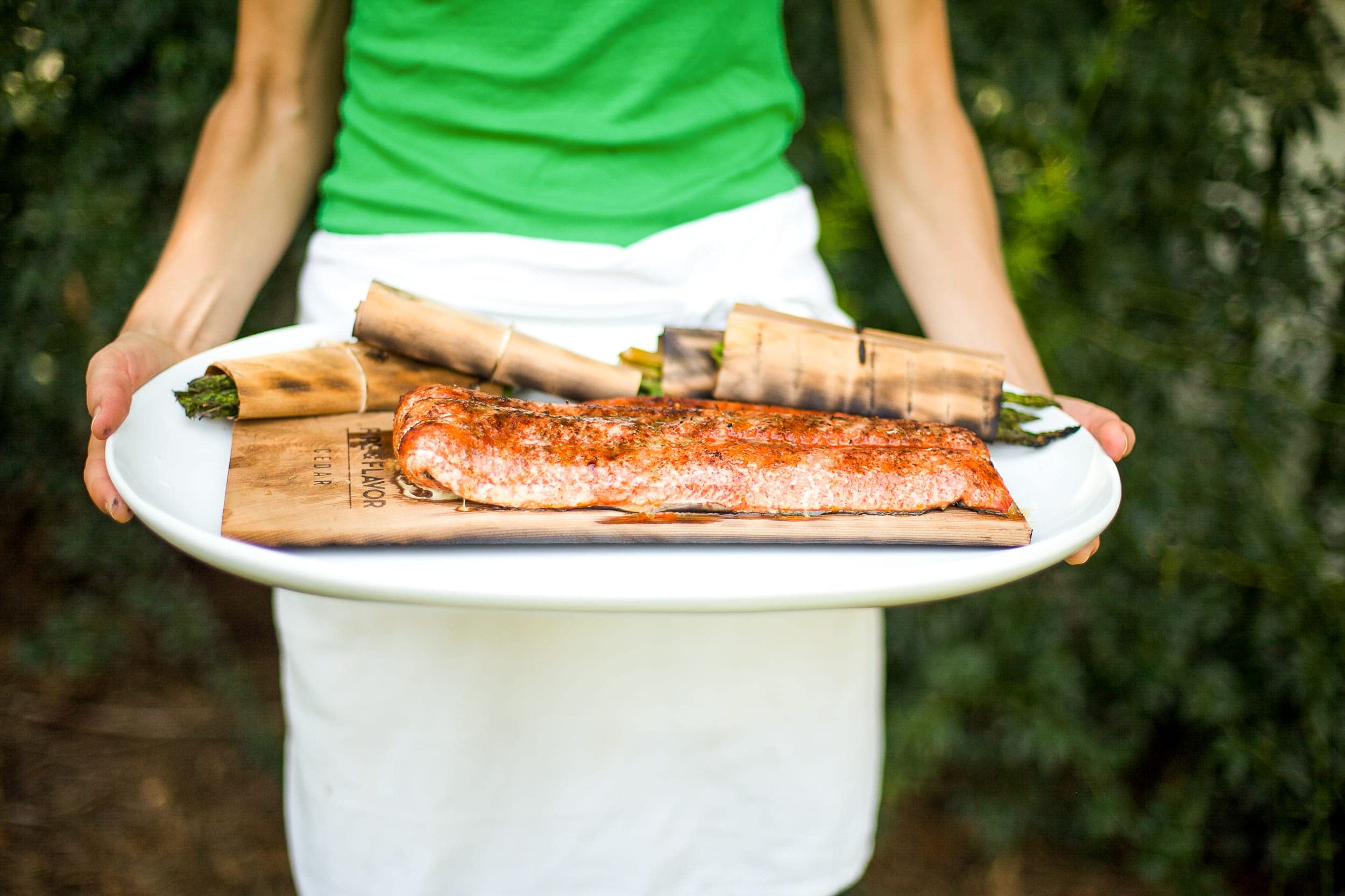 Fire & Flavor Cedar Planks 11 inch on grill