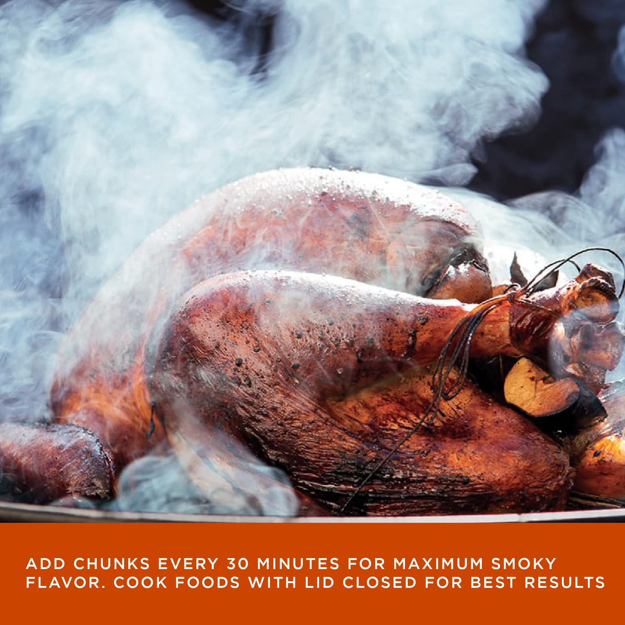 Fire & Flavor Hickory Wood Chunks in a smoker box