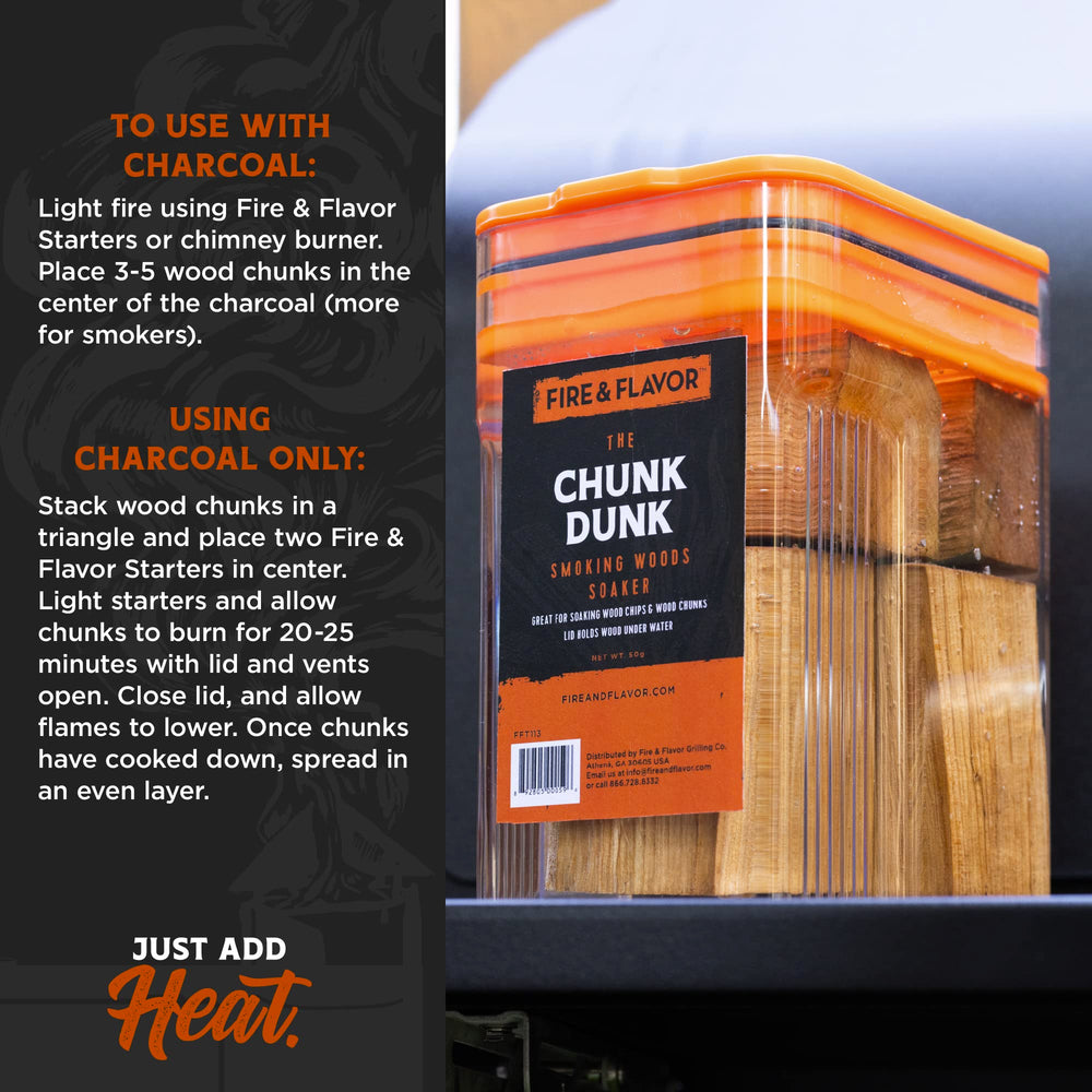 Fire & Flavor Hickory Wood Chunks on charcoal grill