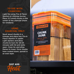 Fire & Flavor Hickory Wood Chunks on charcoal grill