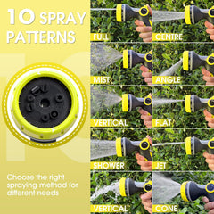 Fire Frog Garden Hose Nozzle showing 10 adjustable settings