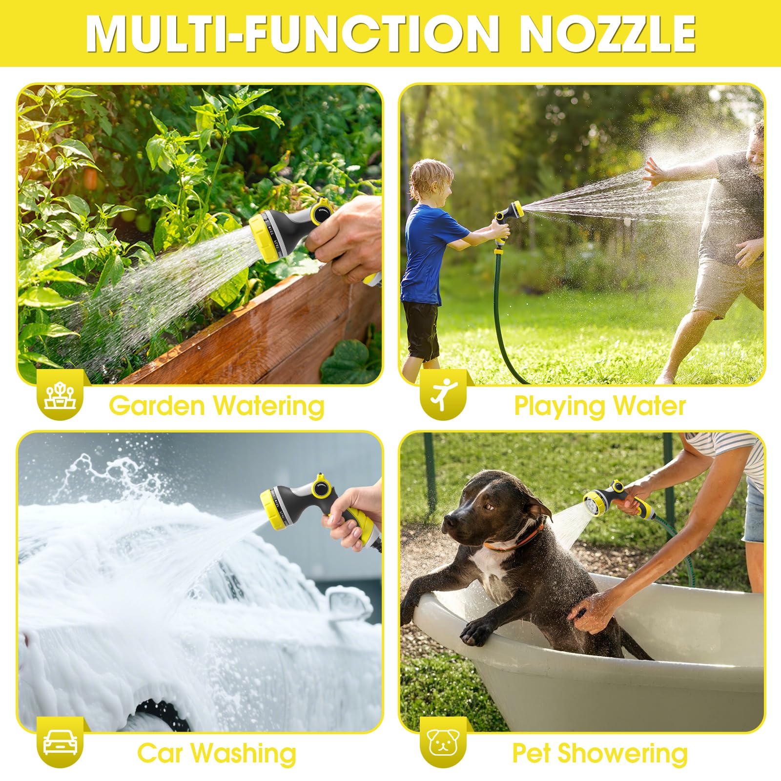 Fire Frog Garden Hose Nozzle with rubber coating for grip
