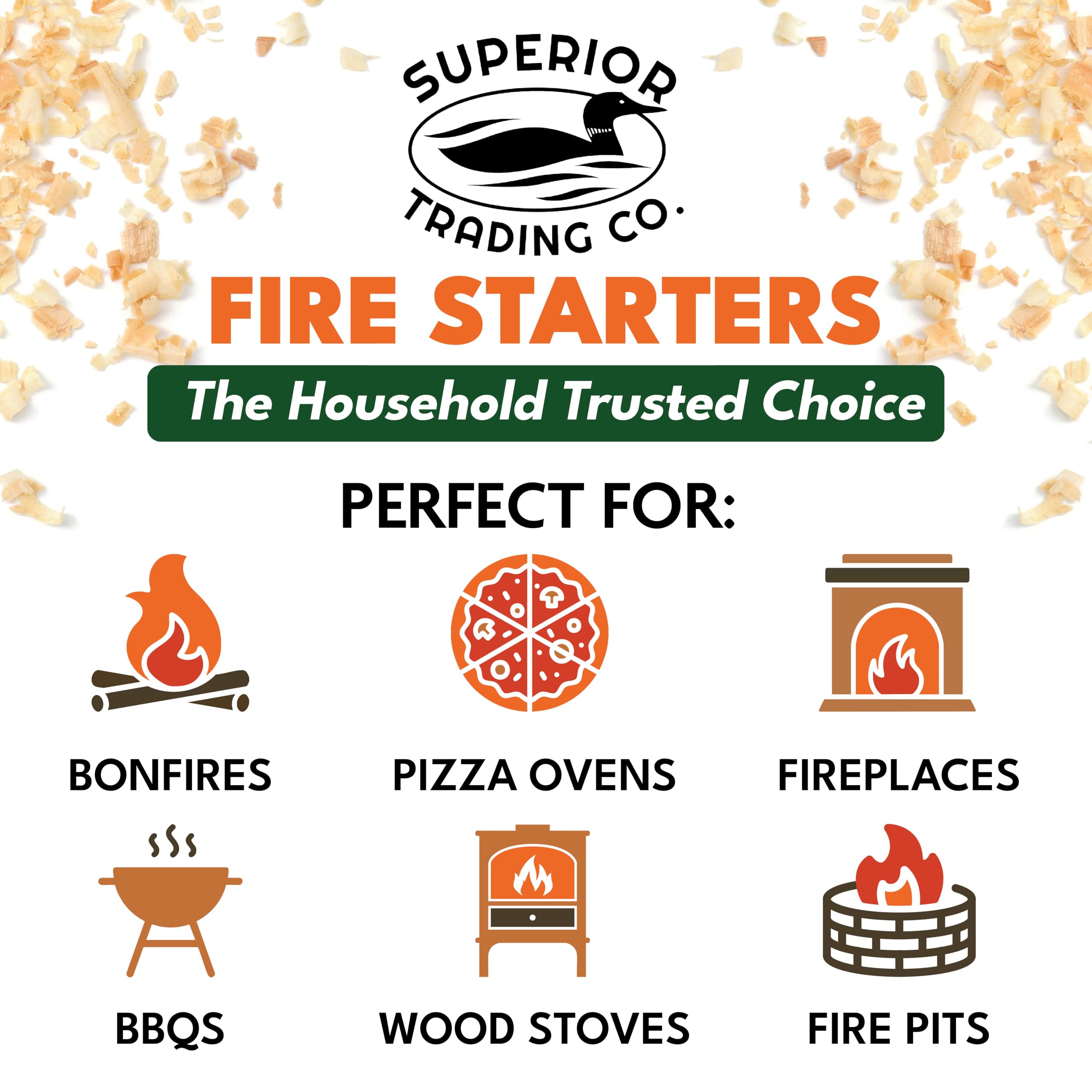 Fire starter pods displayed outdoors next to BBQ grill