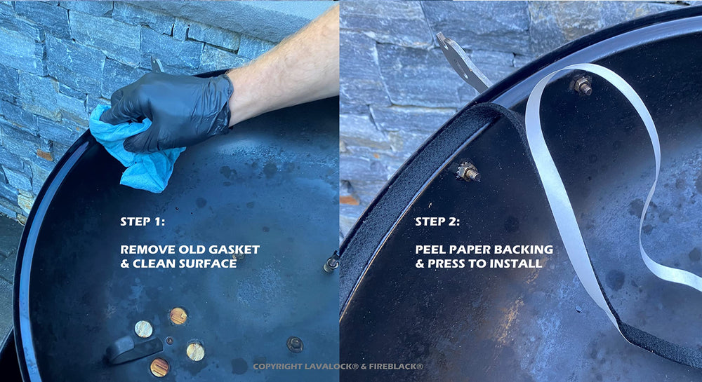 FireBlack BBQ Smoker Gasket dimensions on smoker