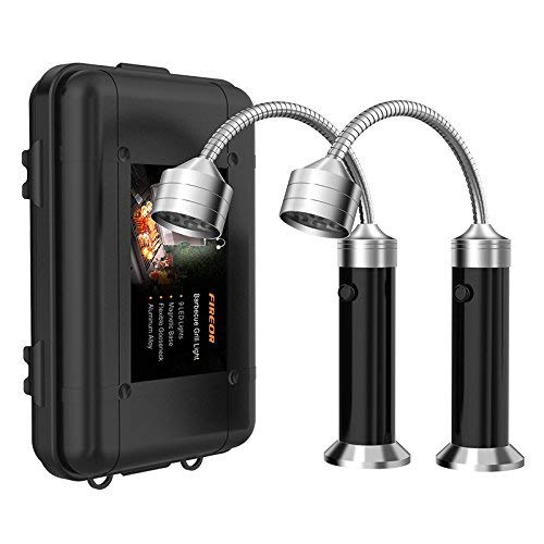 FIREOR grill light displayed outdoors in rainy conditions