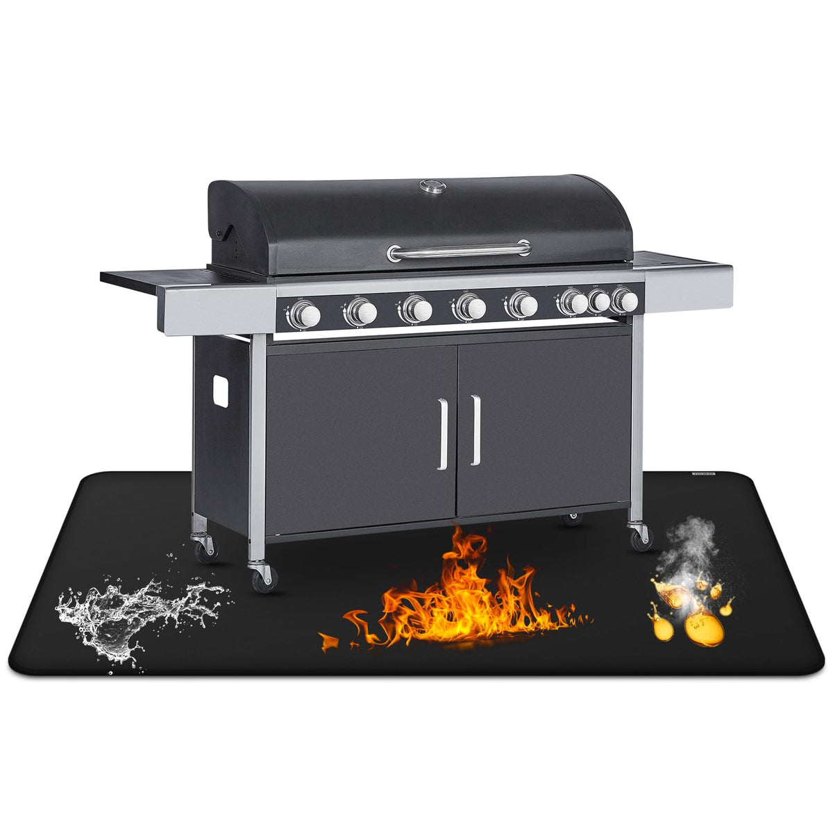 FIREWESS Under Grill Mat 24 x 42 inch front view