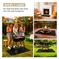 FIREWESS Under Grill Mat black silicone design