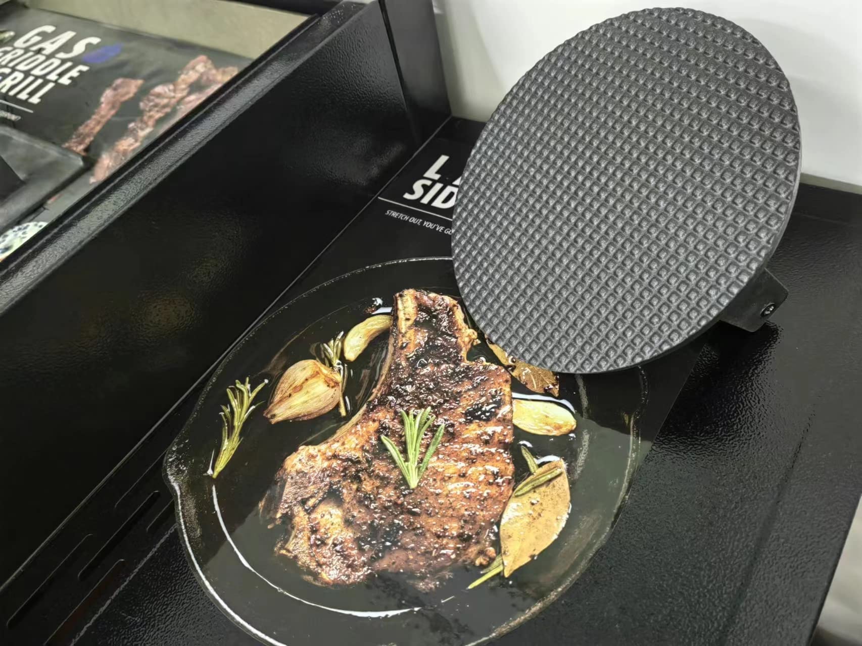 Firsgrill Burger Press on a barbecue grill