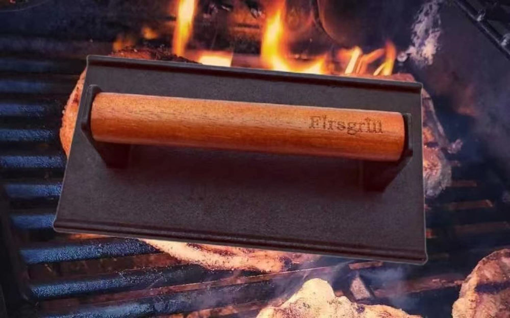 Firsgrill Cast Iron Grill Press side view
