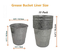 Firsgrill grease bucket and liners set on a BBQ grill