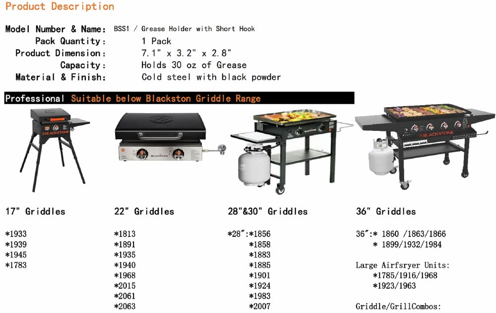 Firsgrill grease cup body and liners included in the box