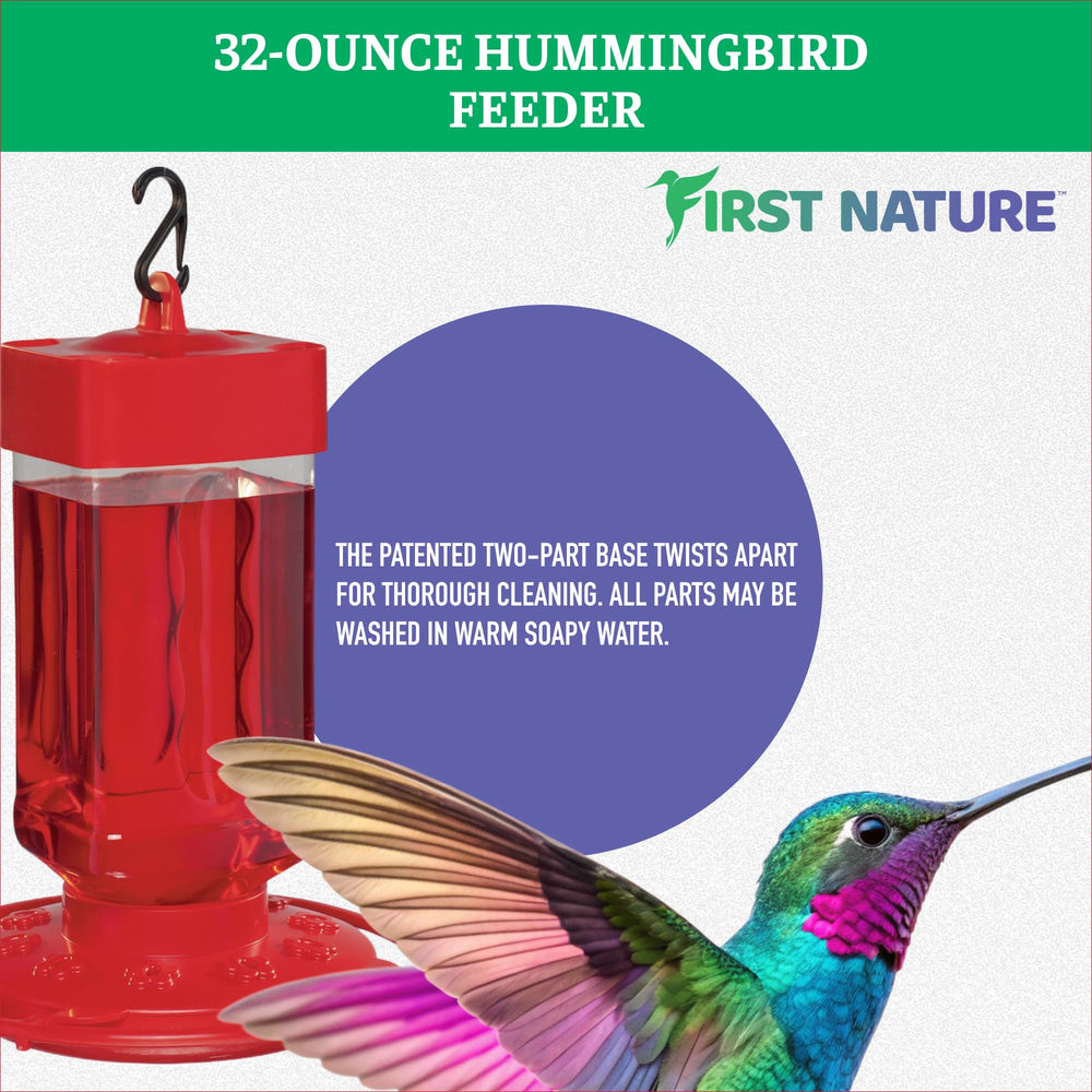 FIRST NATURE 32 oz Feeder back view showcasing leakproof design