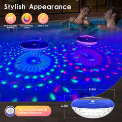 FirstE Solar Floating Pool Light floating on water