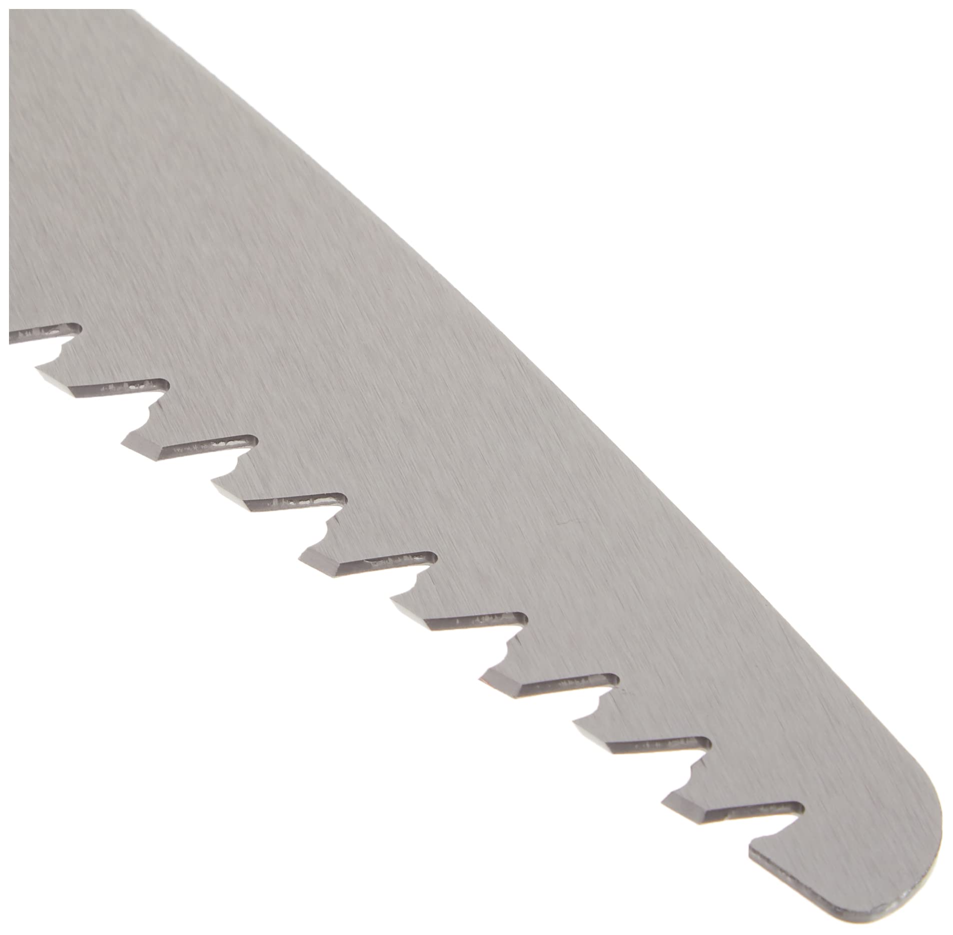 Fiskars 15-inch WoodZig blade showing WoodZig teeth
