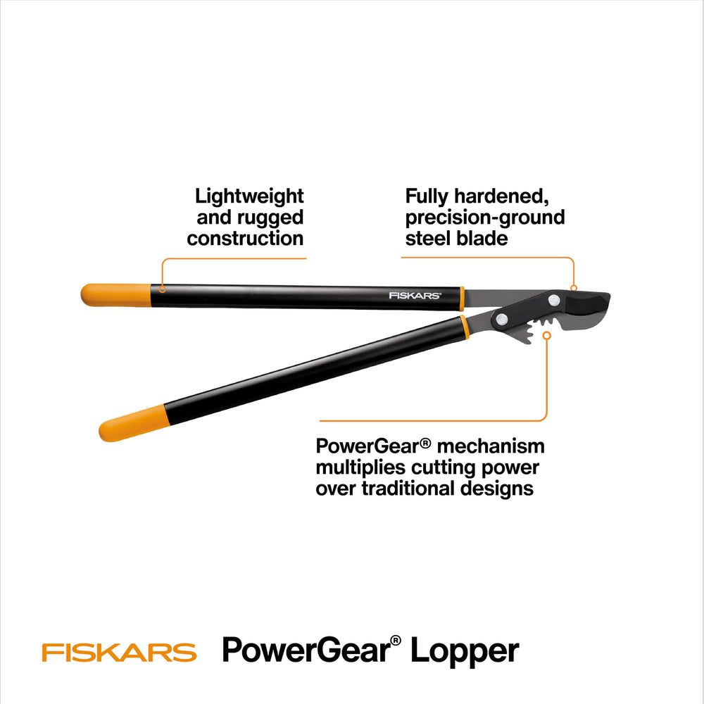 Fiskars 32-inch Bypass Lopper showcasing the sharp steel blade