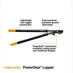 Fiskars 32-inch Bypass Lopper showcasing the sharp steel blade