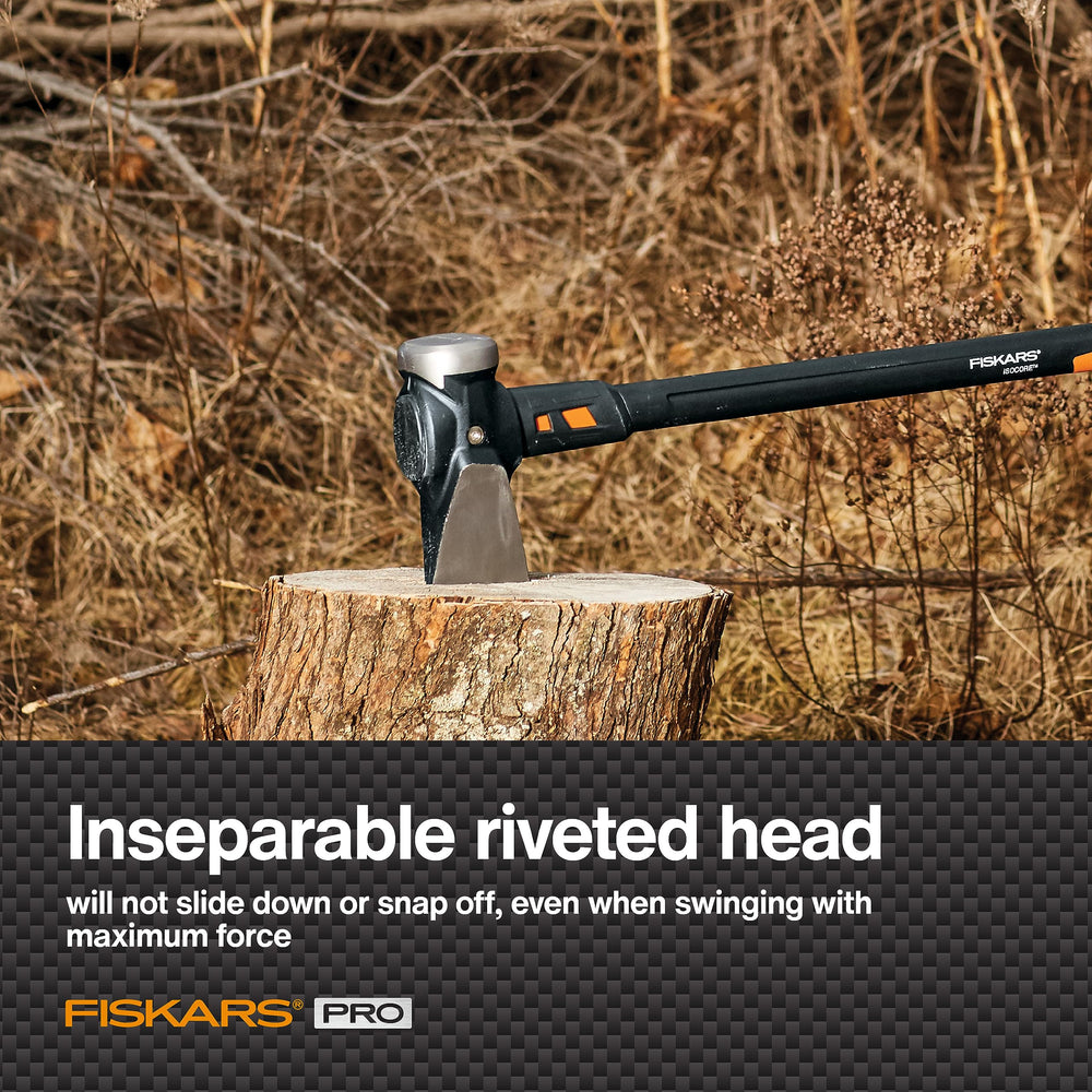 Fiskars 8 lb Splitting Maul showing IsoCore handle