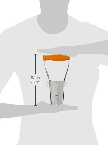 Fiskars Bulb Transplanter metal construction and design