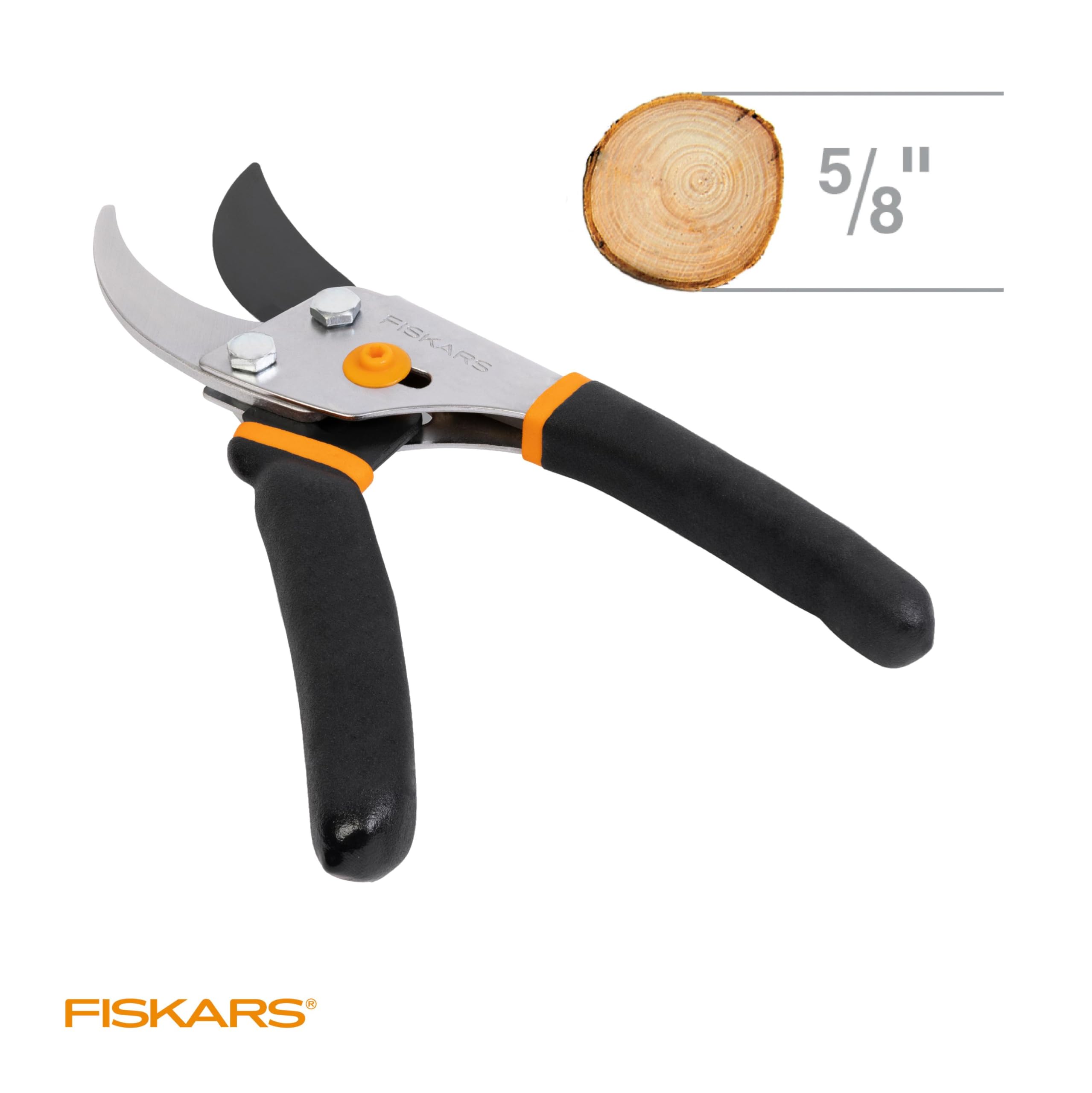 Fiskars Bypass Pruning Shears in use on flower stems