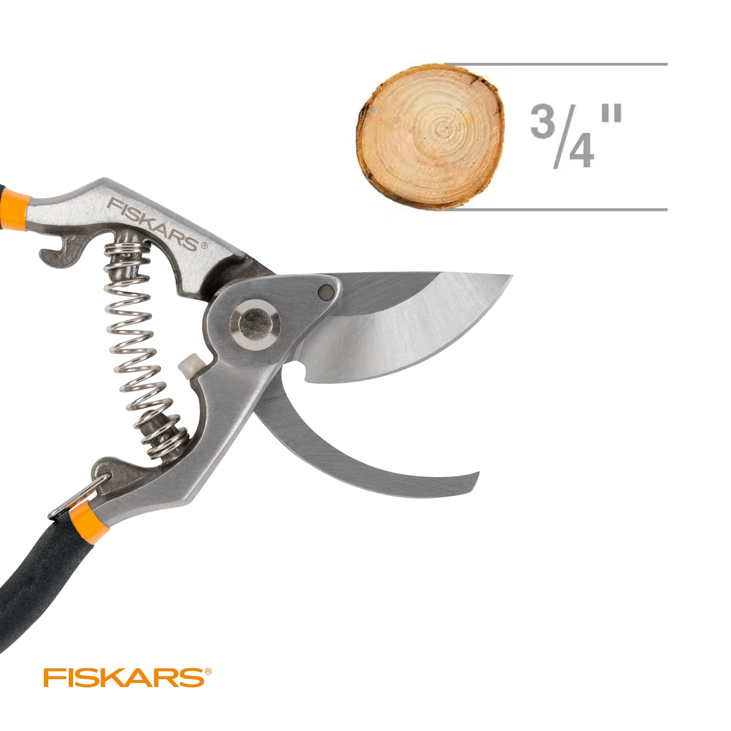 Fiskars Deluxe Forged Bypass Pruner with non-slip grip handles