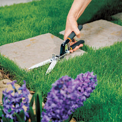 Fiskars Grass Shears with ergonomic handles and safety lock