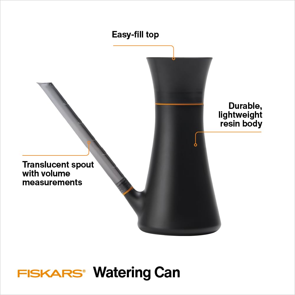 Fiskars Indoor Watering Can side view with long spout