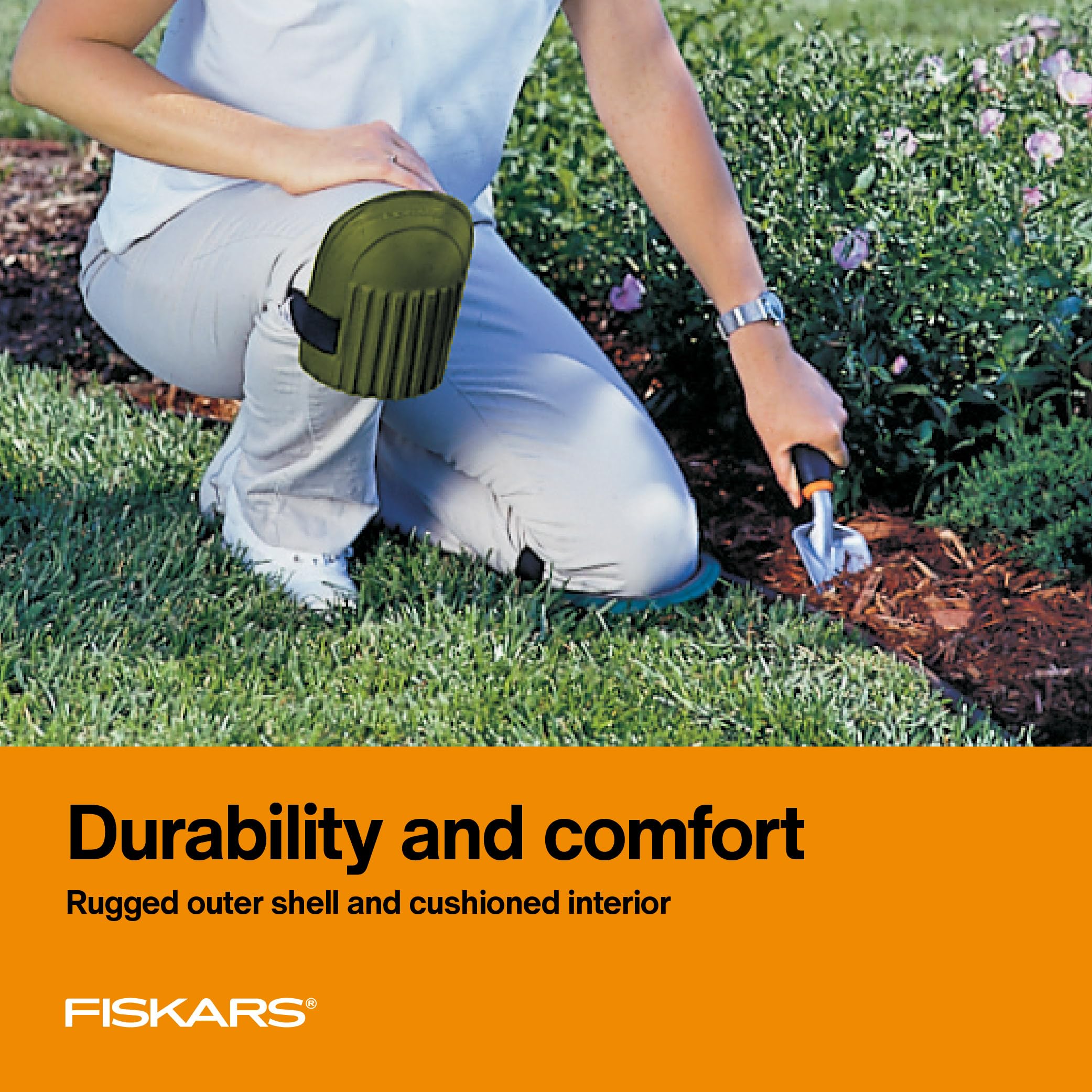 Fiskars Knee Pads side view showing adjustable straps