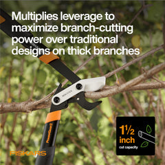 Fiskars lopper showing ergonomic handles with Softgrip