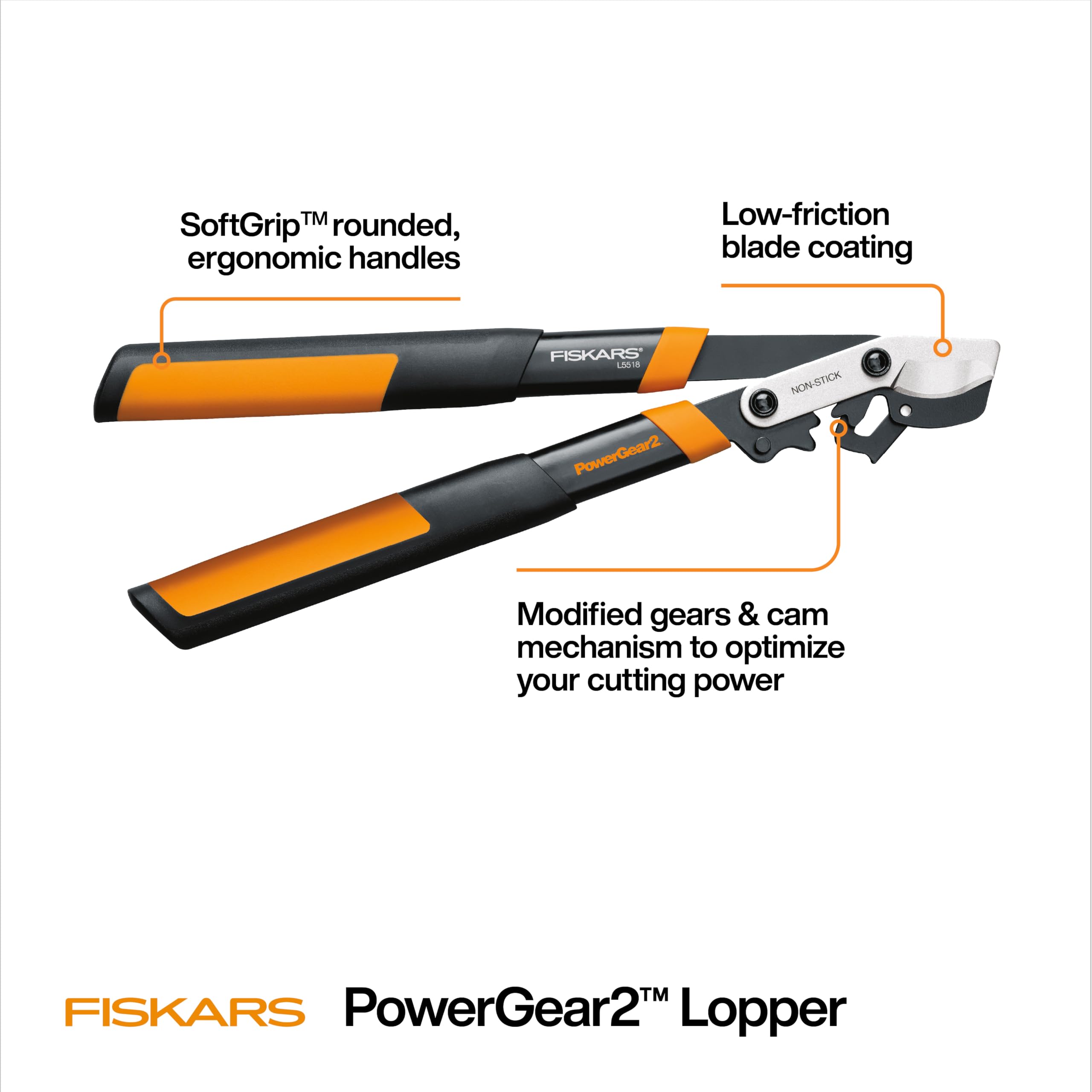 Fiskars lopper with low-friction coating detail