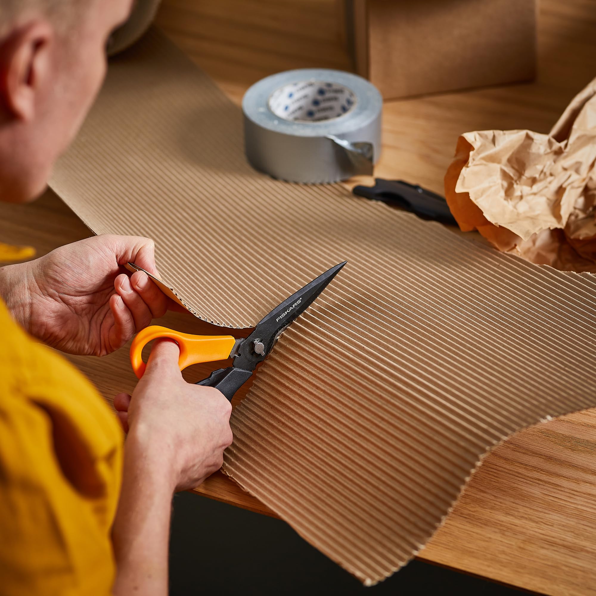Fiskars multi-tool garden scissors disassembled for knife use
