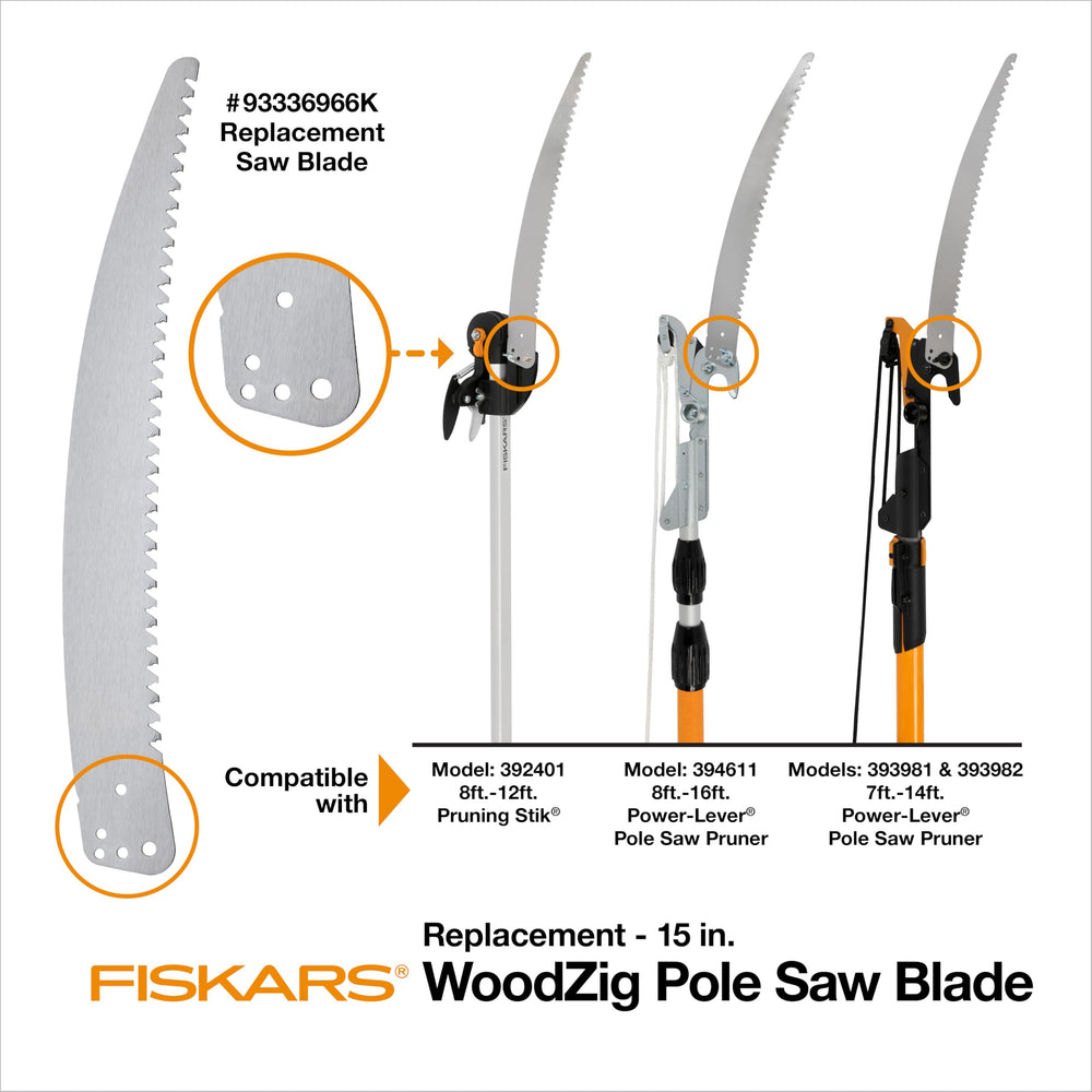 Fiskars pole saw with replacement blade installed