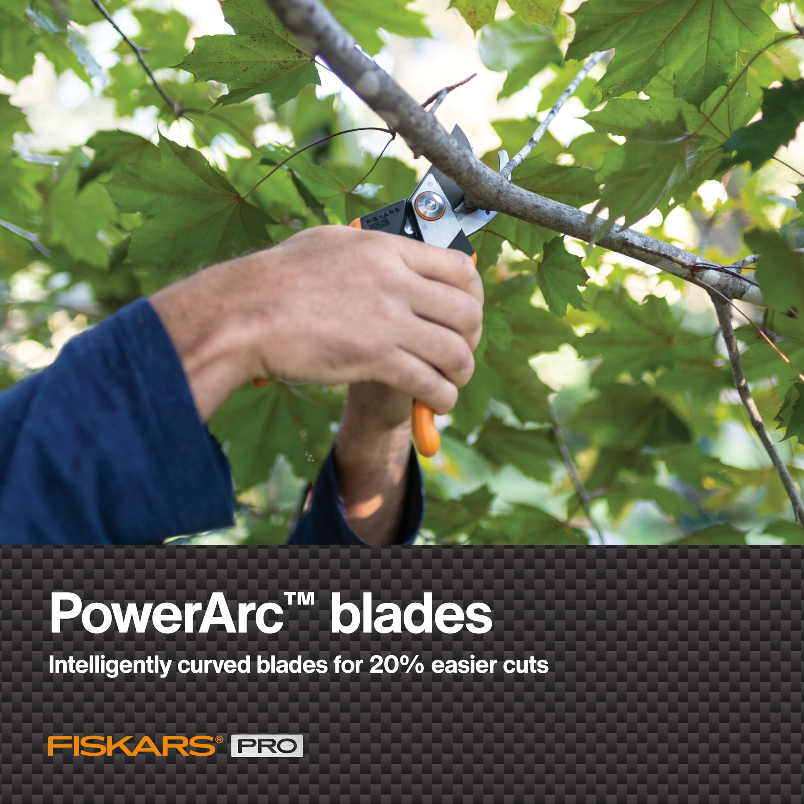 Fiskars Pro SoftGrip Bypass Pruning Shears showing ergonomic handle