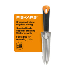Fiskars Steel Garden Knife with serrated and sharpened edges