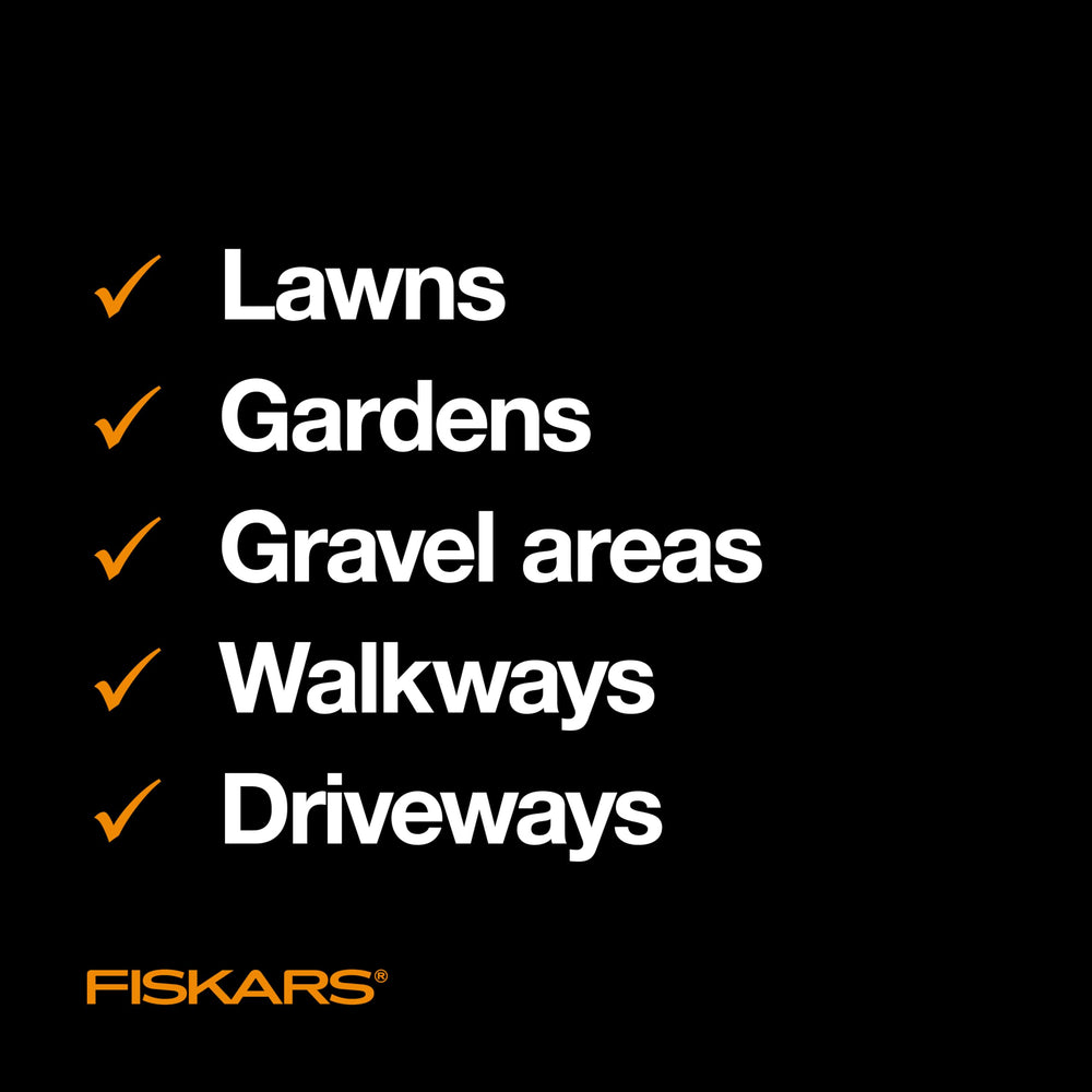 Fiskars weed puller tool showing its durable stainless steel construction