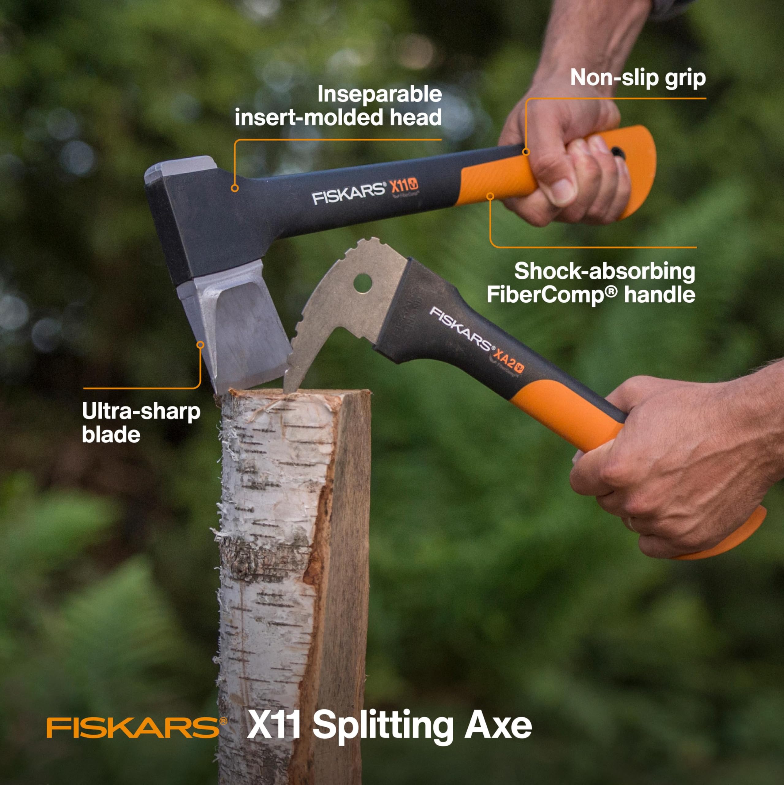 Fiskars X11 Splitting Axe 17 Inch with protective sheath