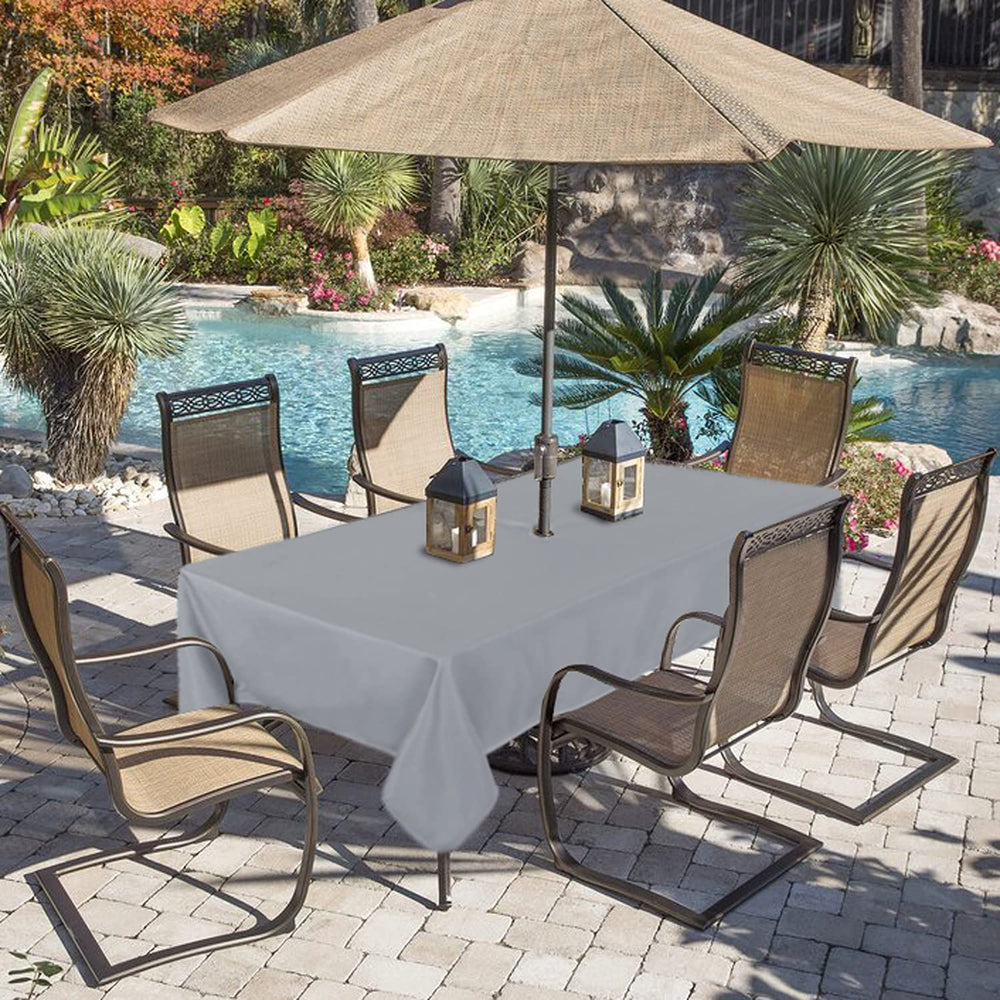Fitable Outdoor Tablecloth with umbrella hole detail