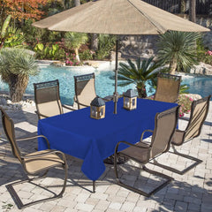 Fitable Outdoor Tablecloth with umbrella hole side view