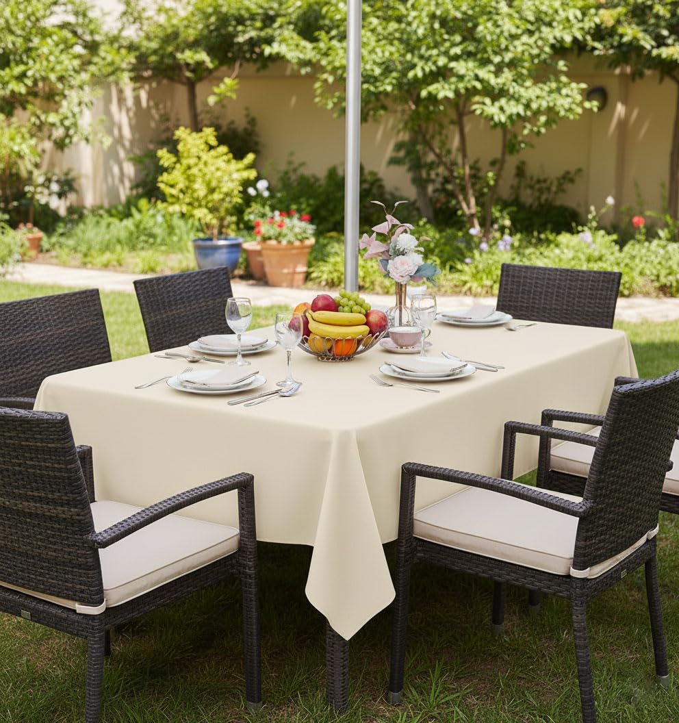 Fitable Outdoor Tablecloth zipper detail with umbrella hole