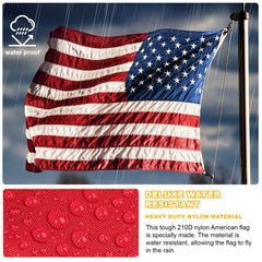FITEAN American Flag displayed on a flagpole