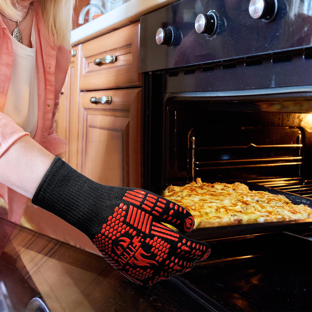FITFIV BBQ Gloves hanging for storage