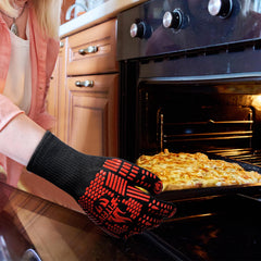 FITFIV BBQ Gloves hanging for storage
