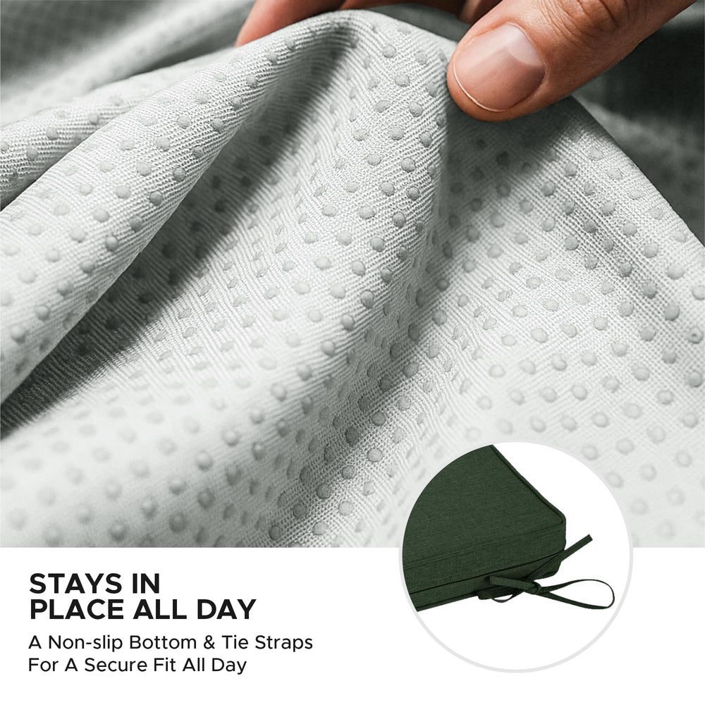 Fitfree cushion with adjustable tie straps