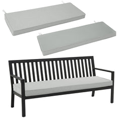 Fitfree Outdoor Bench Cushion light grey front view