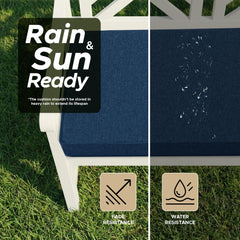 Fitfree Outdoor Bench Cushion on a wooden bench