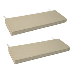 Fitfree Outdoor Bench Cushion Set of 2, Natural, front view