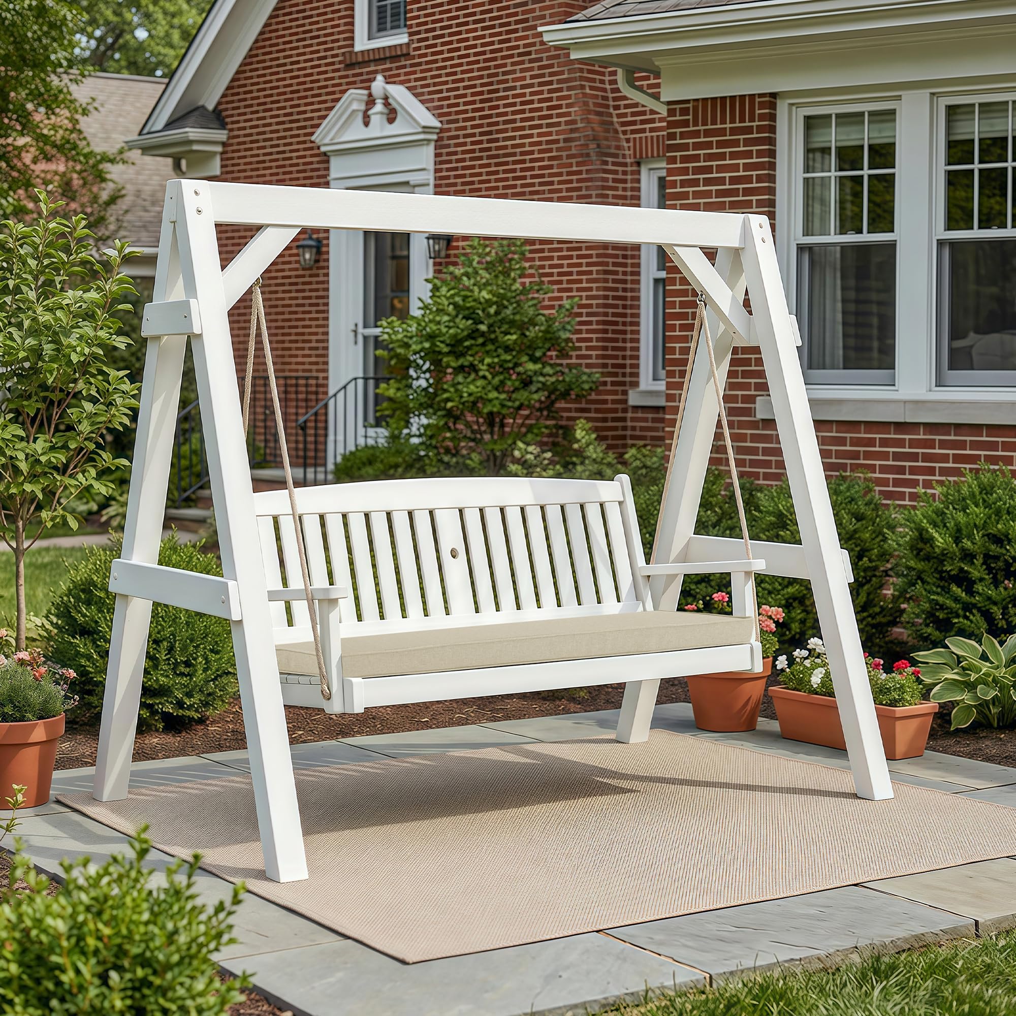 Fitfree Outdoor Bench Cushion side view showing thickness