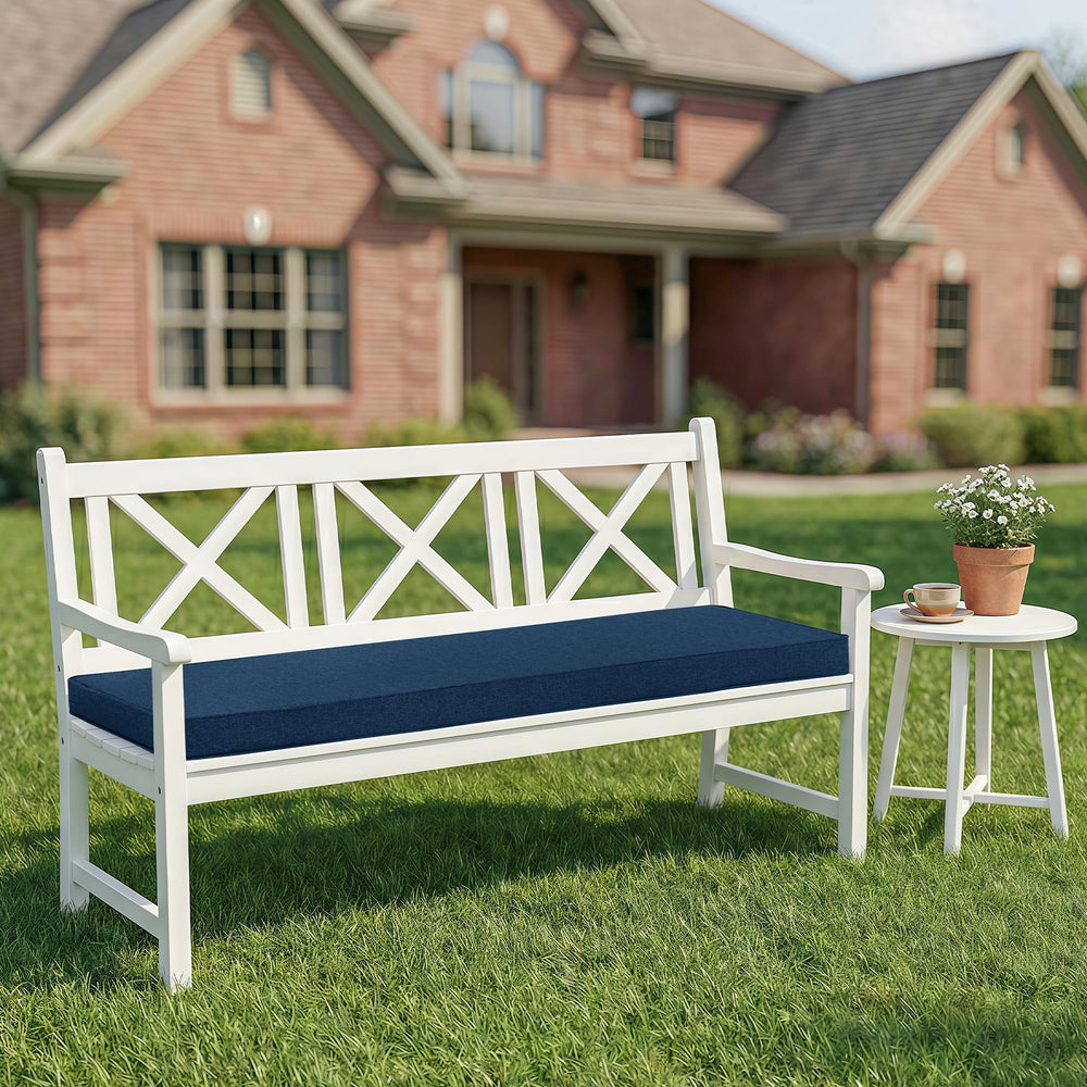 Fitfree Outdoor Bench Cushion side view with dimensions