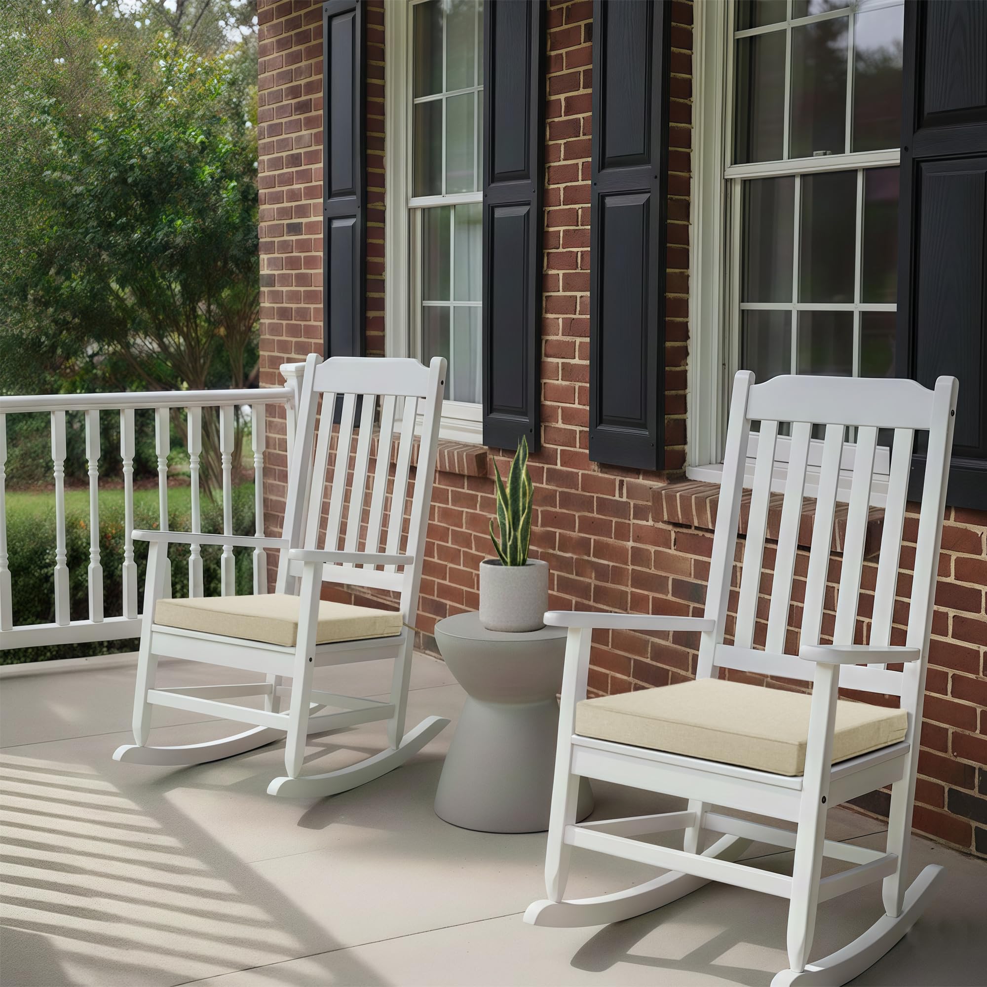 Fitfree Outdoor Chair Cushion beige side view