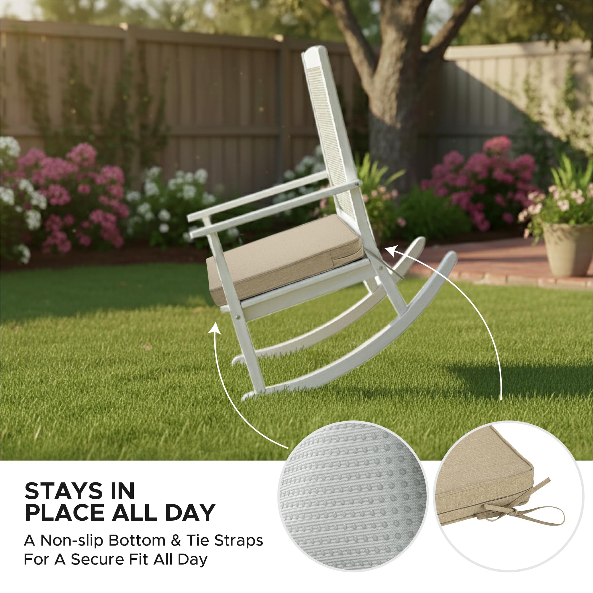 Fitfree Outdoor Chair Cushion in outdoor setting